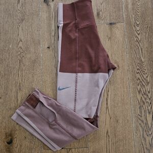 Nike Maroon and Pink Leggings